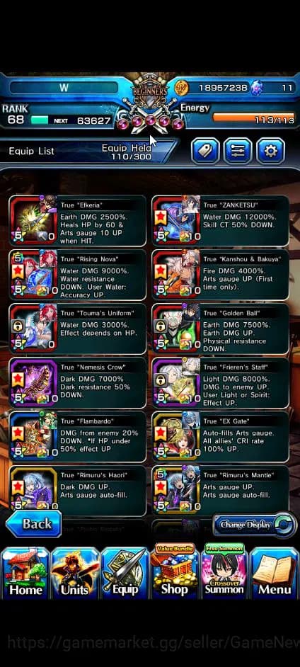 Grand Summoners Accounts Global|Rank 68|16 Ascend+8 TW|[Inumuta,Chloe,DL Ri image 15