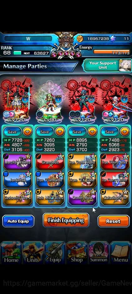 Grand Summoners Accounts Global|Rank 68|16 Ascend+8 TW|[Inumuta,Chloe,DL Ri image 18