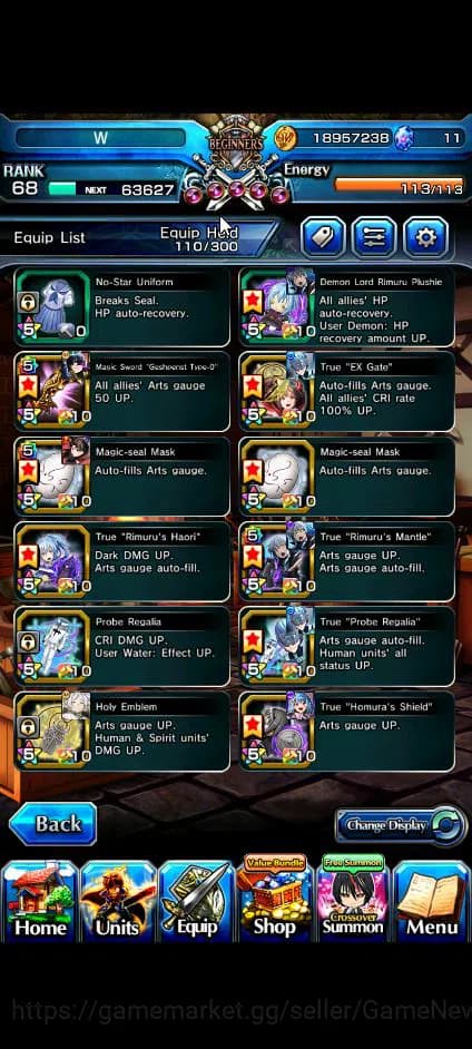Grand Summoners Accounts Global|Rank 68|16 Ascend+8 TW|[Inumuta,Chloe,DL Ri image 2