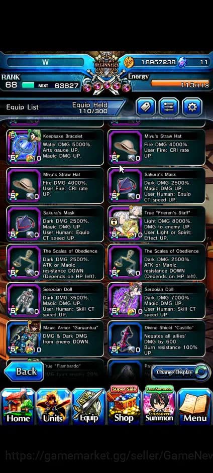 Grand Summoners Accounts Global|Rank 68|16 Ascend+8 TW|[Inumuta,Chloe,DL Ri image 4