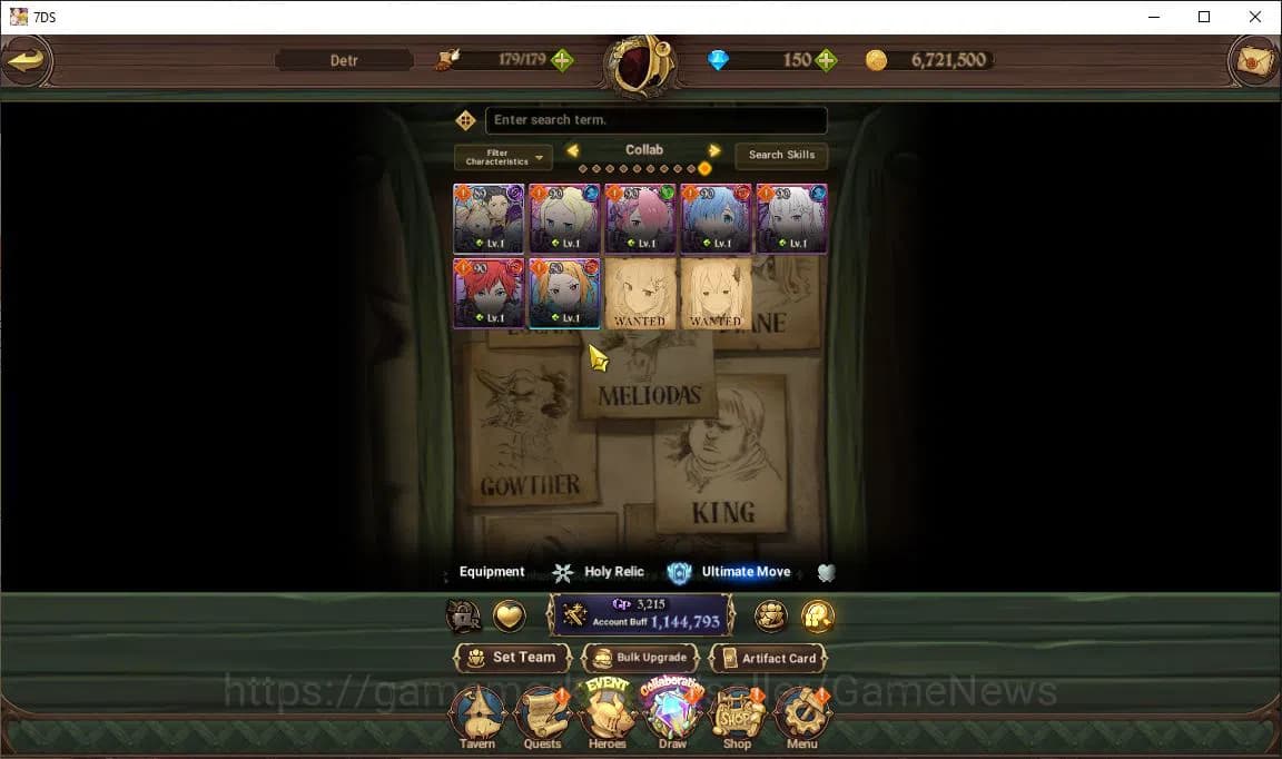 The Seven Deadly Sins: Grand Cross Accounts Global |1,1M CC|Chapter 4+150 Dm|2 LR+2 UR+Collab image 14