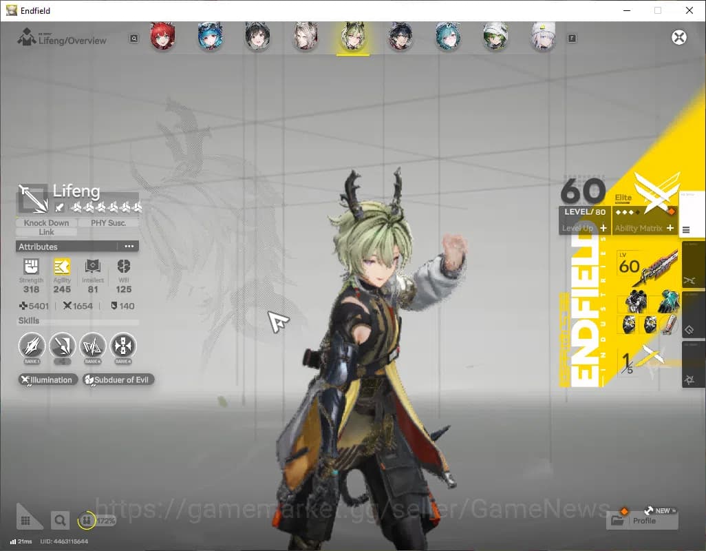 Arknights: Endfield Accounts ASIA|Lv57|SSR6(2Limit)+11(*6 Weapon)|Laevatain+sig image 16