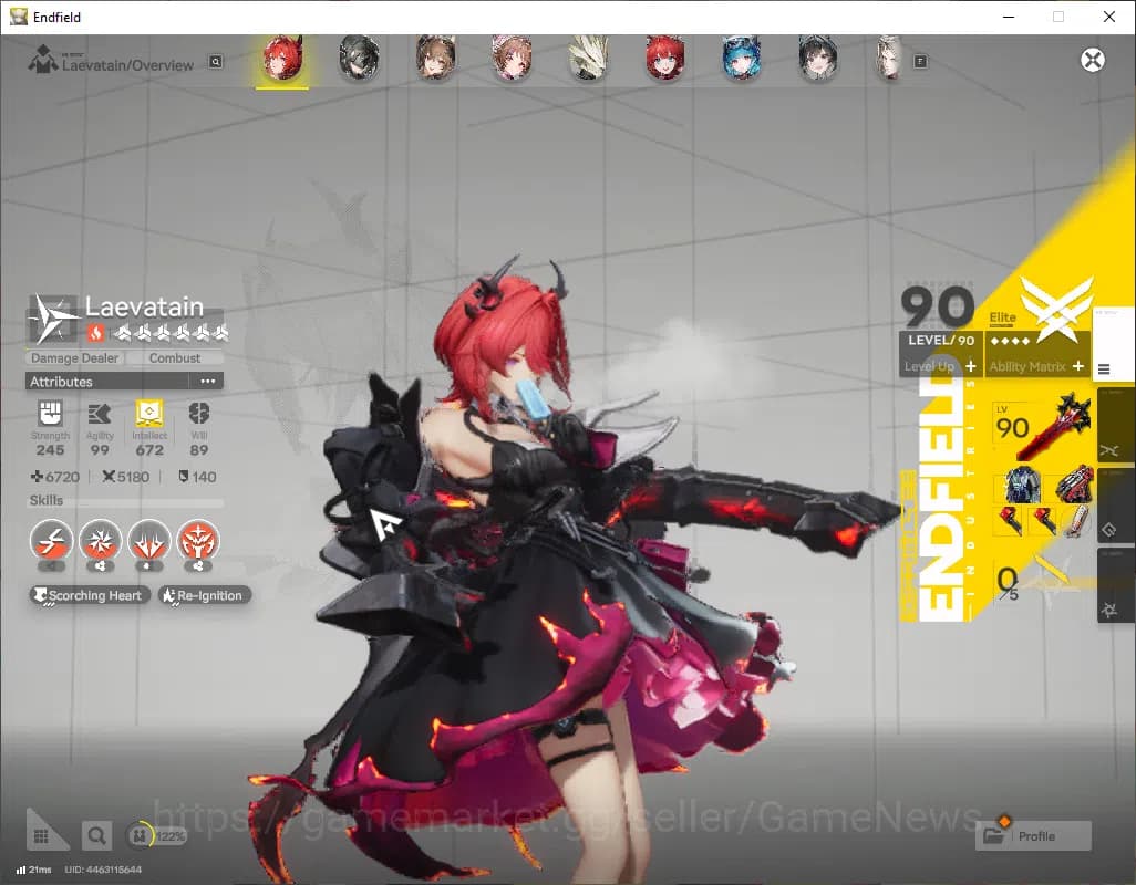 Arknights: Endfield Accounts ASIA|Lv57|SSR6(2Limit)+11(*6 Weapon)|Laevatain+sig image 20