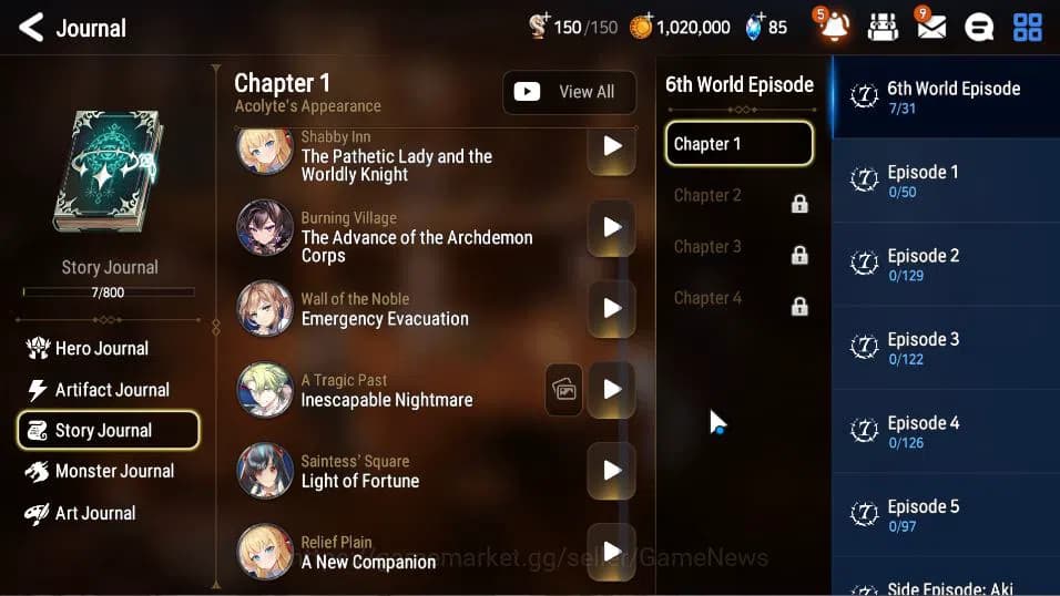 Epic Seven Accounts Global Unverif | Fresh Starter | Low Progress | 1 image 10