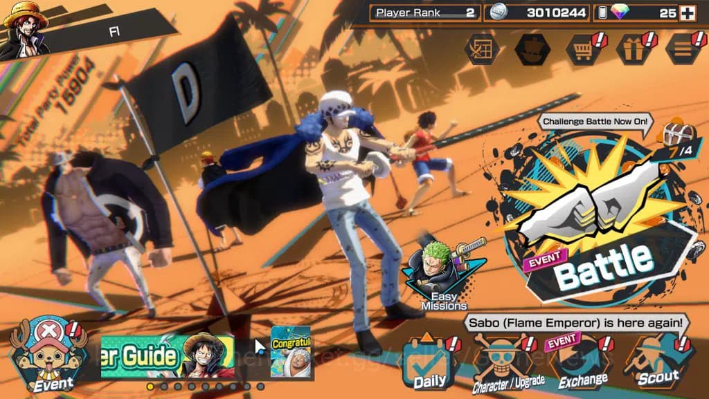 One Piece Bounty Rush Accounts Global|3EX 1Max|TGP Edward Mewgate,WI Trafalgar La image 1