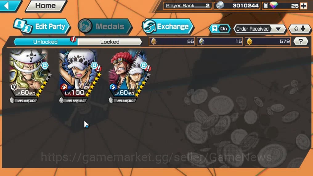 One Piece Bounty Rush Accounts Global|3EX 1Max|TGP Edward Mewgate,WI Trafalgar La image 8