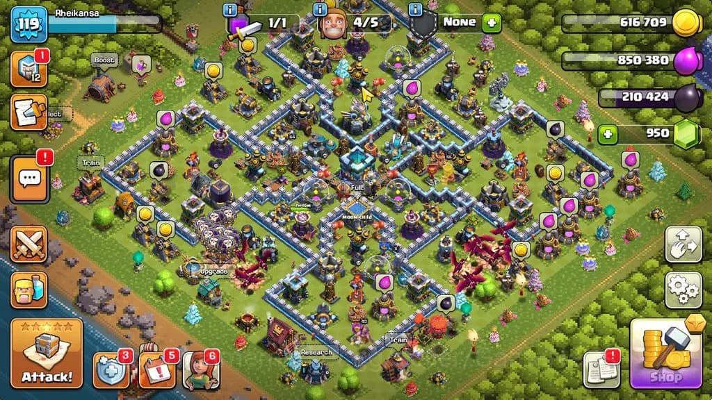 Clash of Clans Accounts TH 13-BH 6|LV 119|HH 7|BK 55,AQ 64,GW 43,MP 41,RC image 1