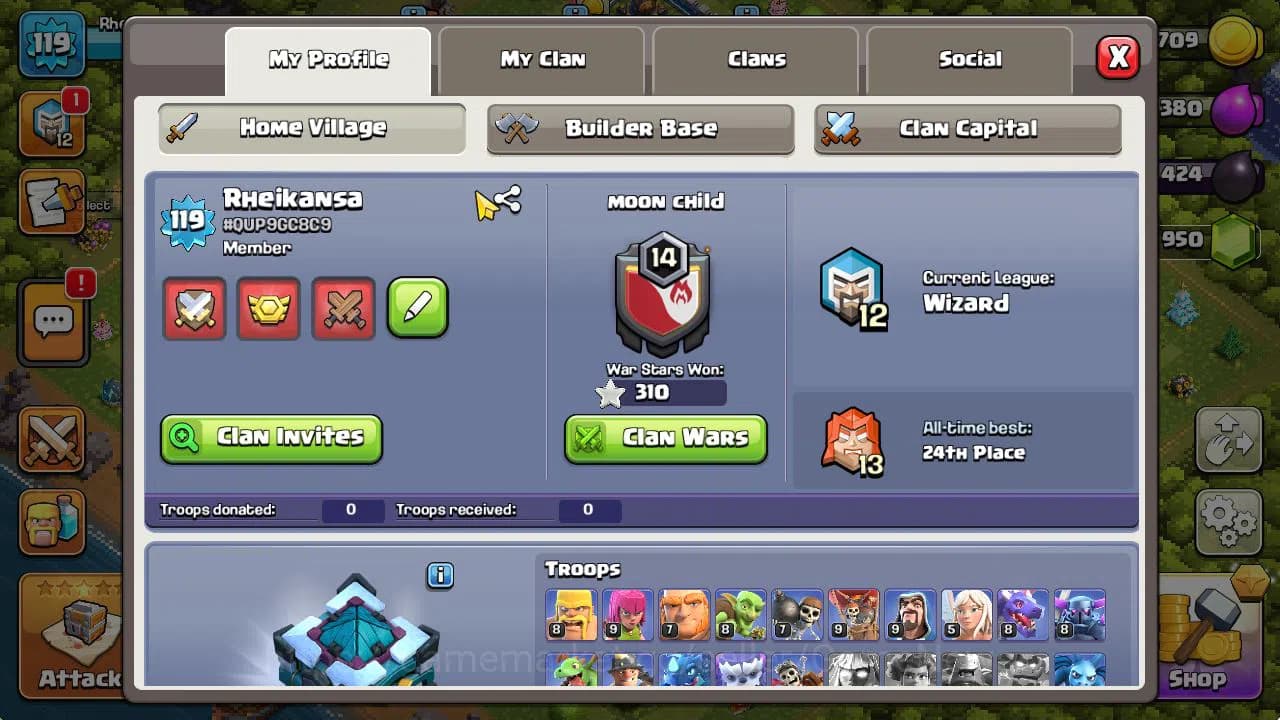 Clash of Clans Accounts TH 13-BH 6|LV 119|HH 7|BK 55,AQ 64,GW 43,MP 41,RC image 10