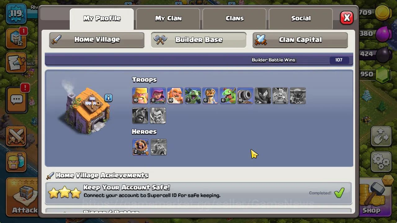 Clash of Clans Accounts TH 13-BH 6|LV 119|HH 7|BK 55,AQ 64,GW 43,MP 41,RC image 8