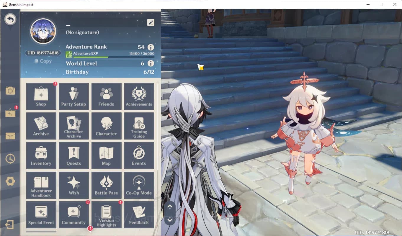 Genshin Impact Accounts ASIA | AR 54, arlechino, rossaria, bennet, xingqiu image 1
