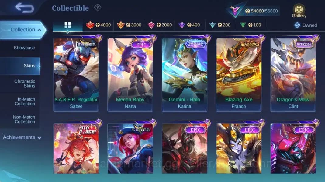 Mobile Legends: Bang Bang Accounts Global|Hero 132|Skin 232|Renowned|Legend Franco+Va image 14