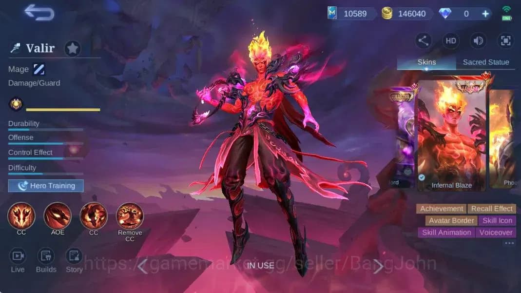 Mobile Legends: Bang Bang Accounts Global|Hero 132|Skin 232|Renowned|Legend Franco+Va image 9
