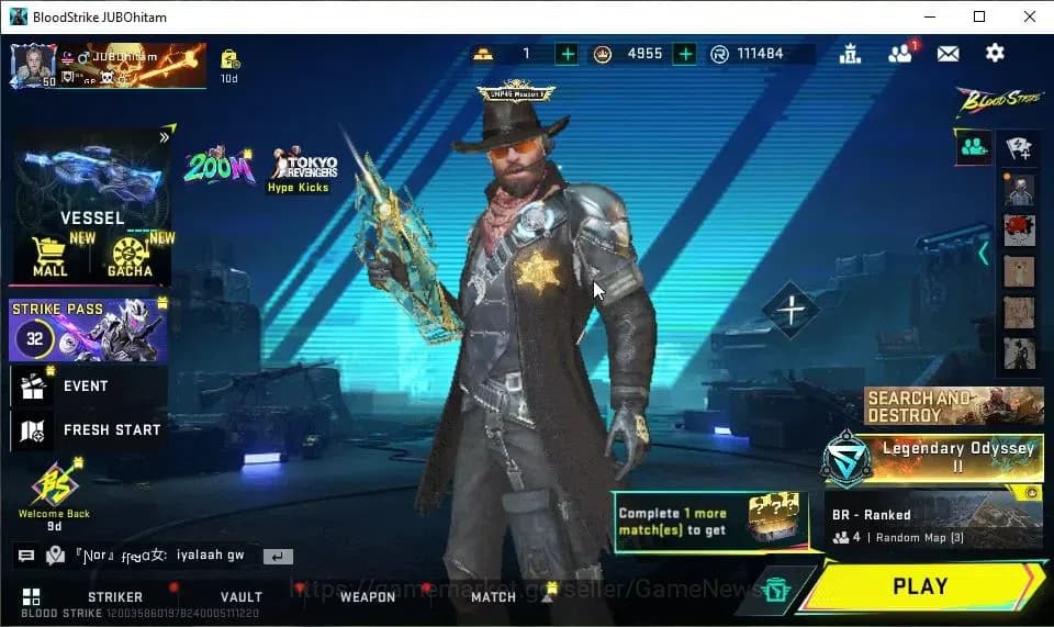 Blood Strike Accounts ASIA|ETERNAL P90-Empyrean Lv2|18 ULTRA[HANK,AUG,PK image 1