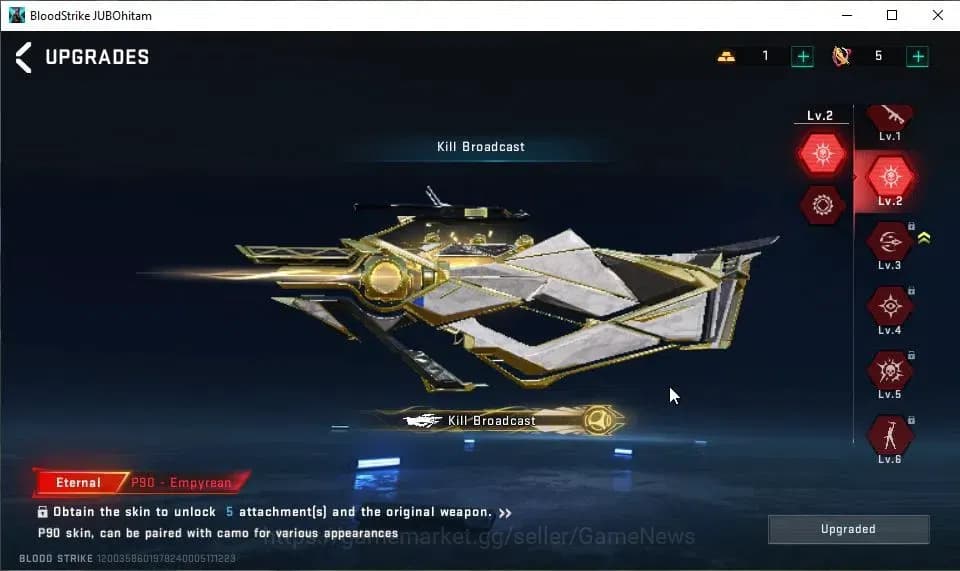 Blood Strike Accounts ASIA|ETERNAL P90-Empyrean Lv2|18 ULTRA[HANK,AUG,PK image 15