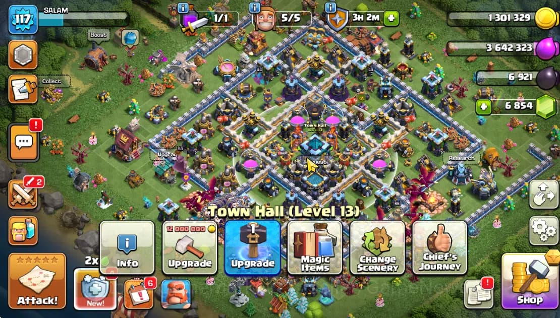 Clash of Clans Accounts TH 13-BH 7|LV 117|HH 7|BK 65,AQ 68,GW 50,MP 46,RC image 1