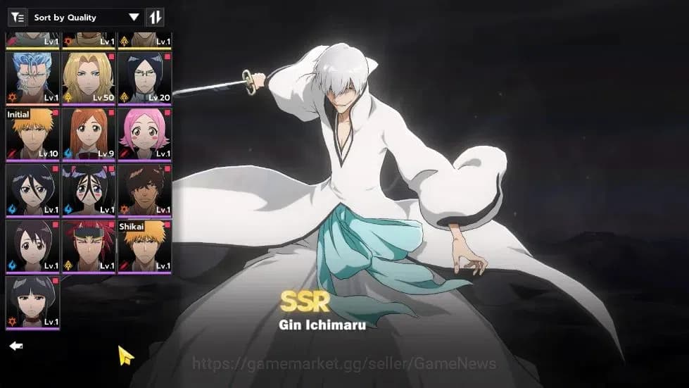 BLEACH: Soul Resonance Accounts NuverseSEA|LV 53|6 SSR [(Gin B2,Tosen B2,Aizen,Ikk image 3