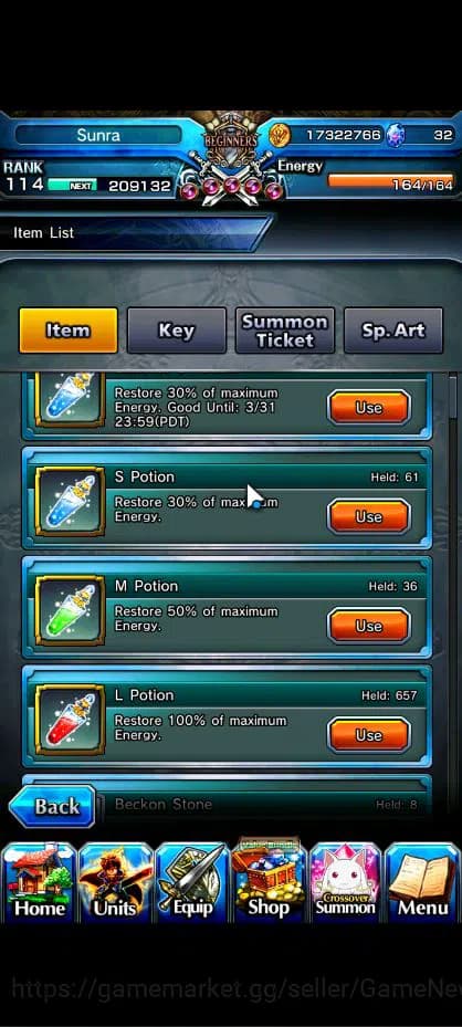 Grand Summoners Accounts Global|Rank 114 |34 Ascend|SaitamaTW,ToumaTW,MomoT image 2