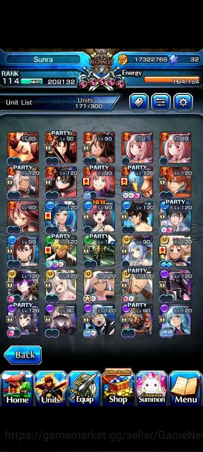 Grand Summoners Accounts Global|Rank 114 |34 Ascend|SaitamaTW,ToumaTW,MomoT image 4