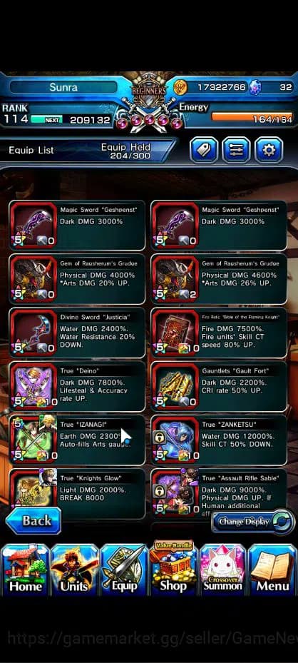 Grand Summoners Accounts Global|Rank 114 |34 Ascend|SaitamaTW,ToumaTW,MomoT image 5