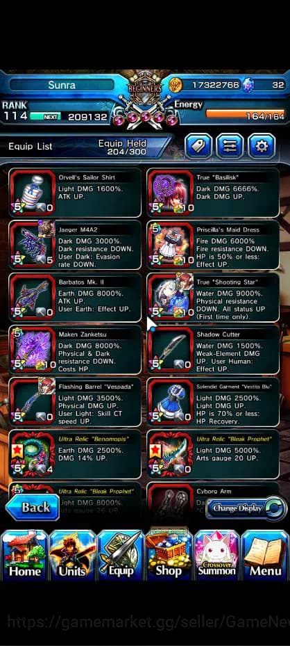 Grand Summoners Accounts Global|Rank 114 |34 Ascend|SaitamaTW,ToumaTW,MomoT image 6