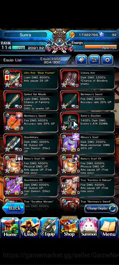 Grand Summoners Accounts Global|Rank 114 |34 Ascend|SaitamaTW,ToumaTW,MomoT image 7