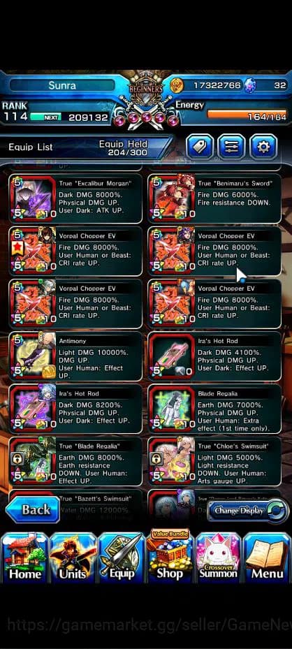 Grand Summoners Accounts Global|Rank 114 |34 Ascend|SaitamaTW,ToumaTW,MomoT image 8