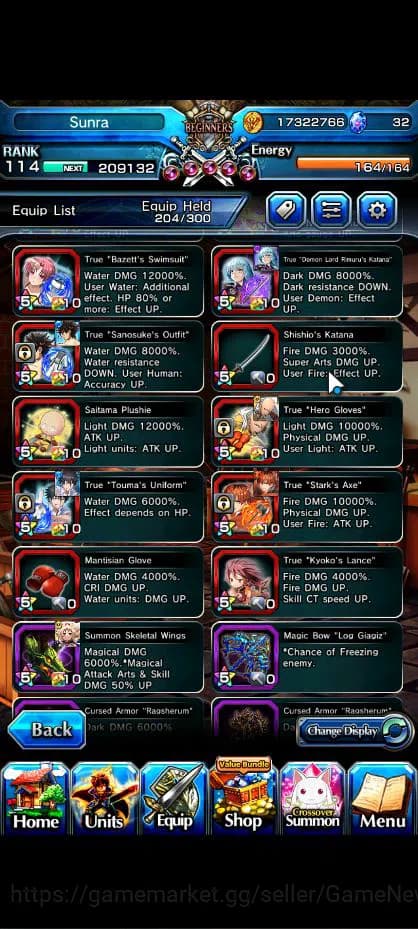 Grand Summoners Accounts Global|Rank 114 |34 Ascend|SaitamaTW,ToumaTW,MomoT image 9
