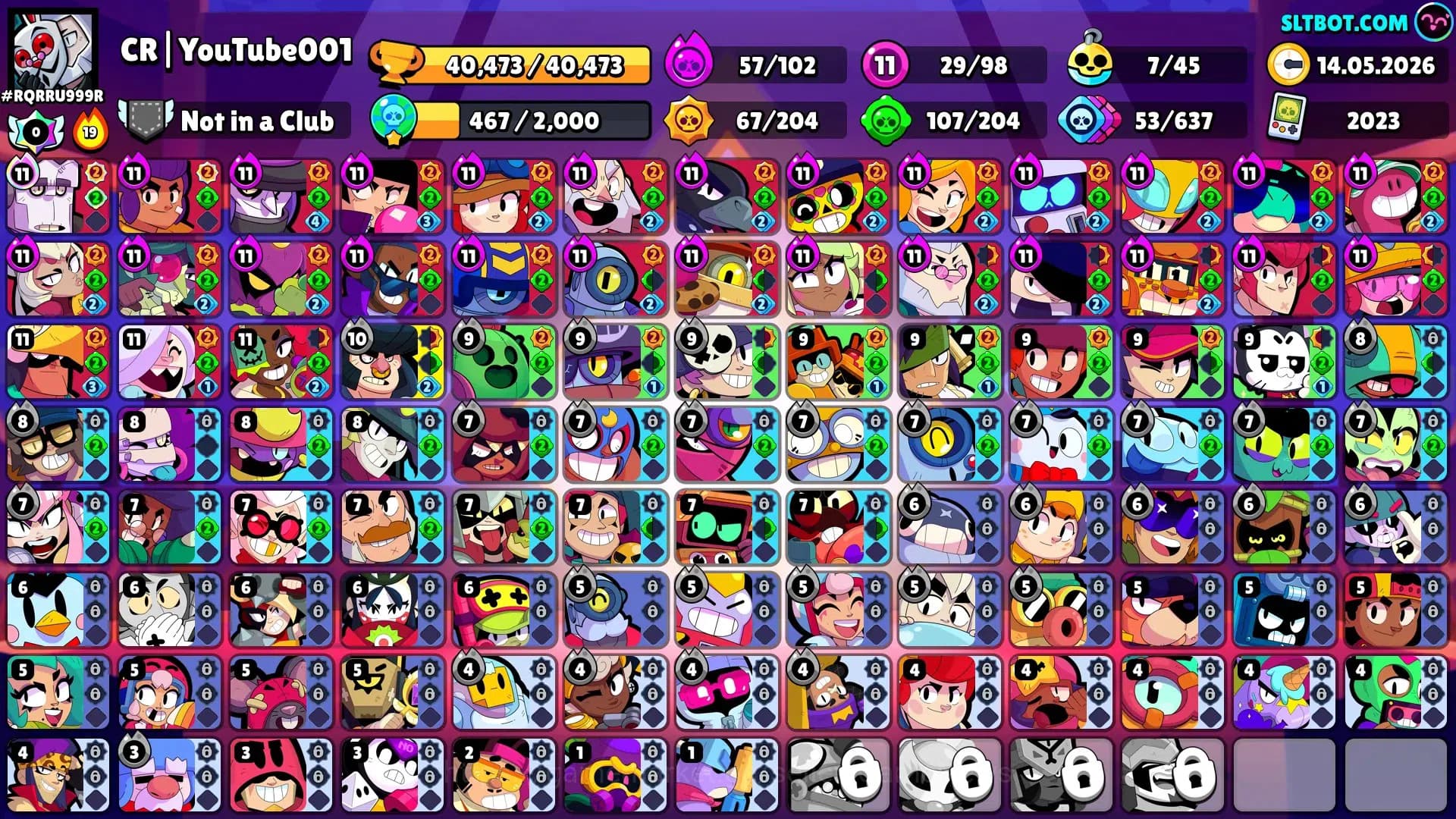 Brawl Stars Accounts 40K Trophy|98 Brawlers 29 Max Lvl|UL Kaze|395 Skin image 1