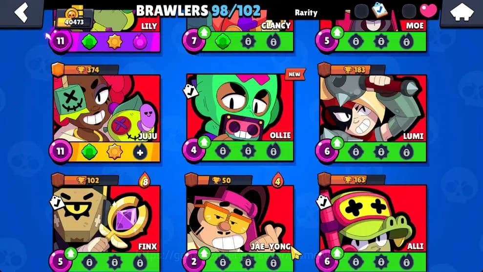 Brawl Stars Accounts 40K Trophy|98 Brawlers 29 Max Lvl|UL Kaze|395 Skin image 13