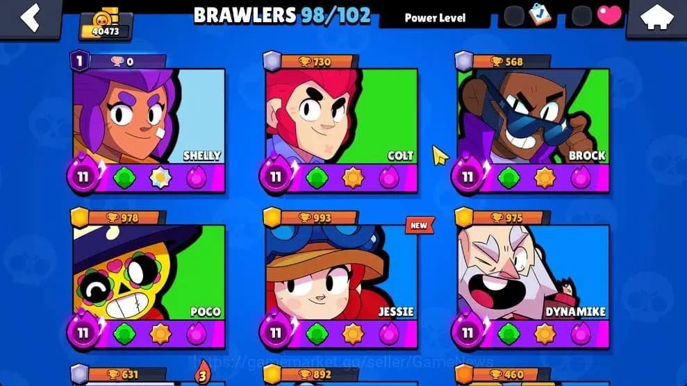 Brawl Stars Accounts 40K Trophy|98 Brawlers 29 Max Lvl|UL Kaze|395 Skin image 5