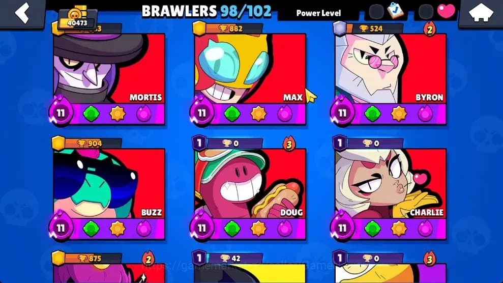 Brawl Stars Accounts 40K Trophy|98 Brawlers 29 Max Lvl|UL Kaze|395 Skin image 8