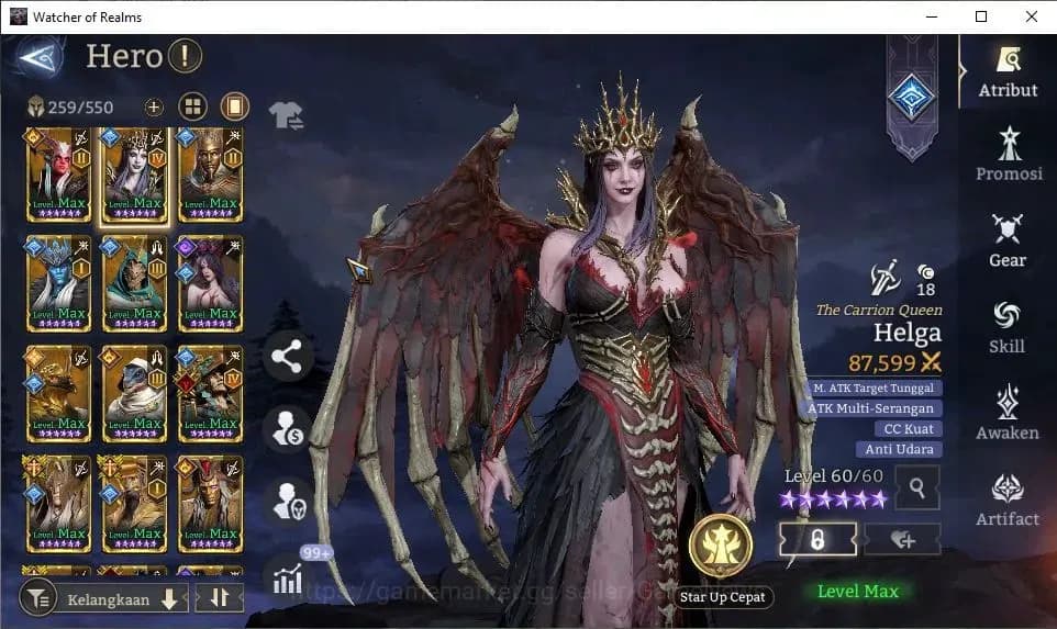 Watcher of Realms Accounts GLOBAL 60x|12M Power|15 Lord[IngridA5,PraetusA1,Ez image 18