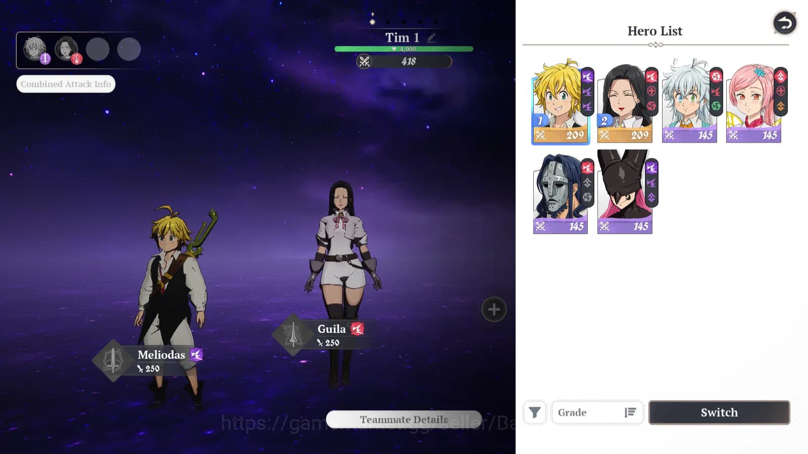 The Seven Deadly Sins: Origin Accounts EUROPE | Fresh Starter Lv 2 | 2 SSR | Meliodas,Gui image 10