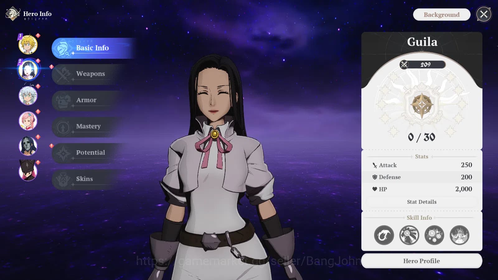 The Seven Deadly Sins: Origin Accounts EUROPE | Fresh Starter Lv 2 | 2 SSR | Meliodas,Gui image 8