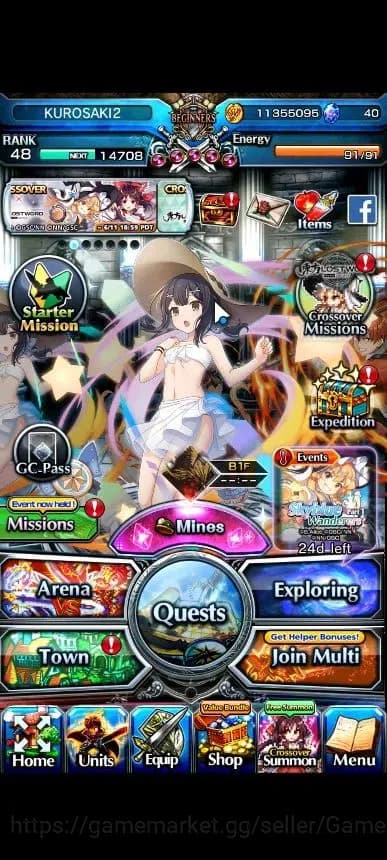 Grand Summoners Accounts Global|Rank 48|15 Ascend+6 TW|[2x SMiyu,Emiya,Kami image 1