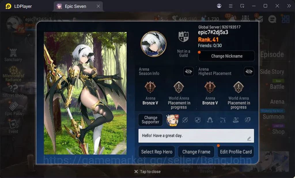 Epic Seven Accounts Global Unverif | 6ML | (Ilynav,Politis,Landy,Belia image 1