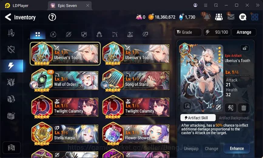 Epic Seven Accounts Global Unverif | 6ML | (Ilynav,Politis,Landy,Belia image 10