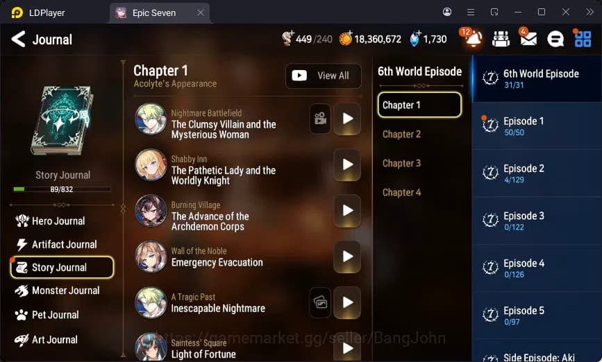 Epic Seven Accounts Global Unverif | 6ML | (Ilynav,Politis,Landy,Belia image 18