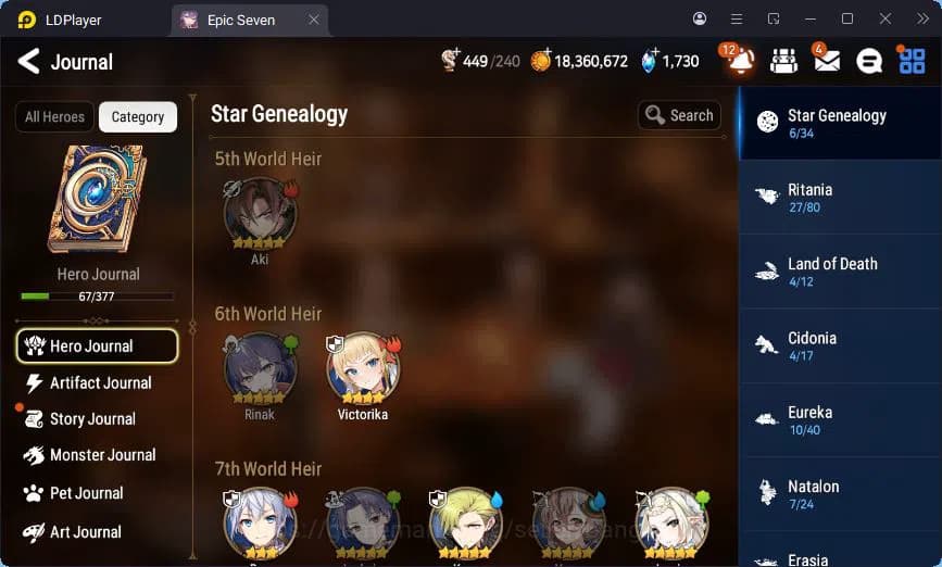 Epic Seven Accounts Global Unverif | 6ML | (Ilynav,Politis,Landy,Belia image 20