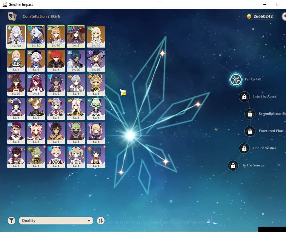 Genshin Impact Accounts ASIA|AR 55|Prime Team Skirk|3Limited+2(*5Wep)|(Ski image 3