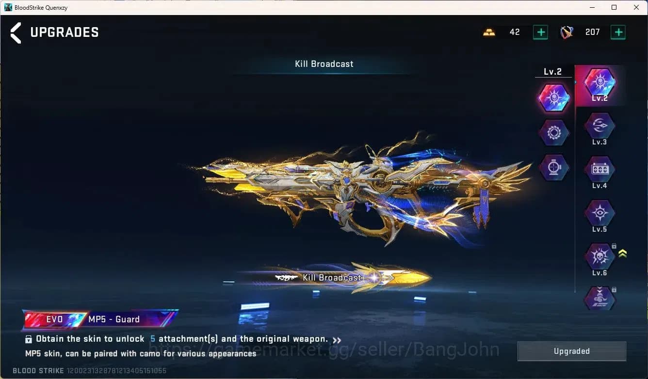 Blood Strike Accounts ASIA|EVO,MP5-GUARD(LVL5)|ETHERNAL,AUG(LVL2),M4A1(L image 11