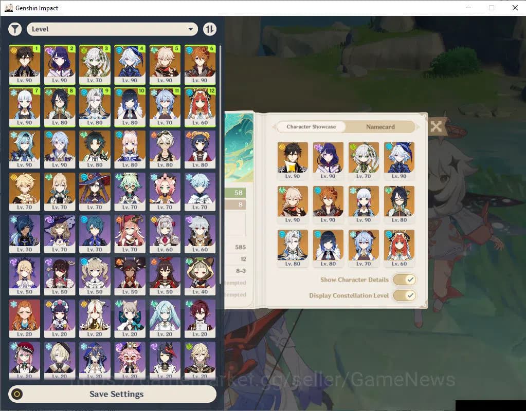 Genshin Impact Accounts Asia|AR 58|16 Limited +6(*5Weapon)|Zhongli,Ganyu, image 2