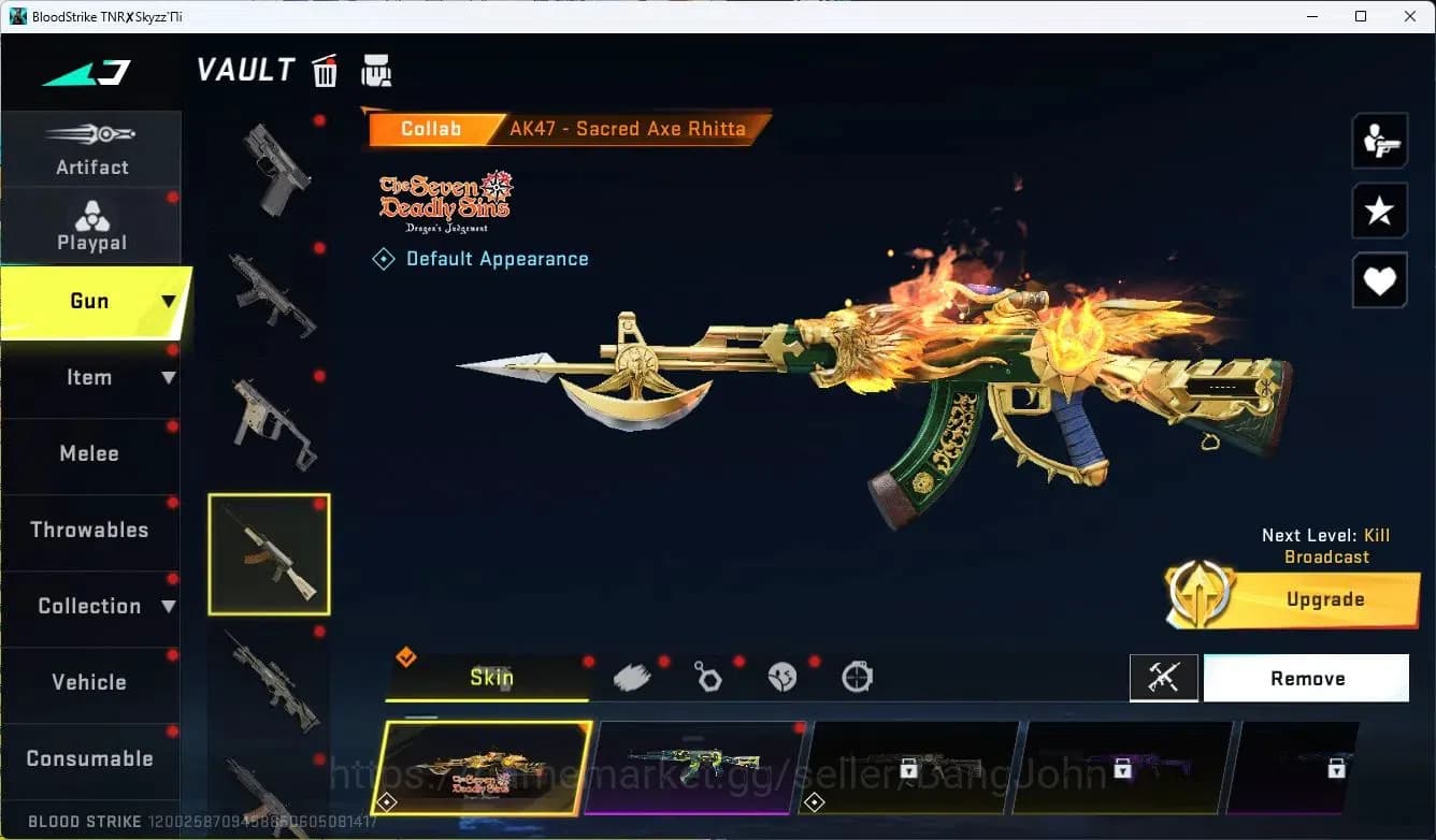 Blood Strike Accounts ASIA |LIMITED=BUTTERFLY KNIFE,AR97|COLLAB=QBZ95,KA image 10