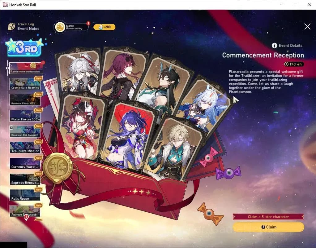 Honkai Star Rail Accounts Asia|TL 70|2,2K SJ+Selector B5|18 Limited|Casto+Si image 14