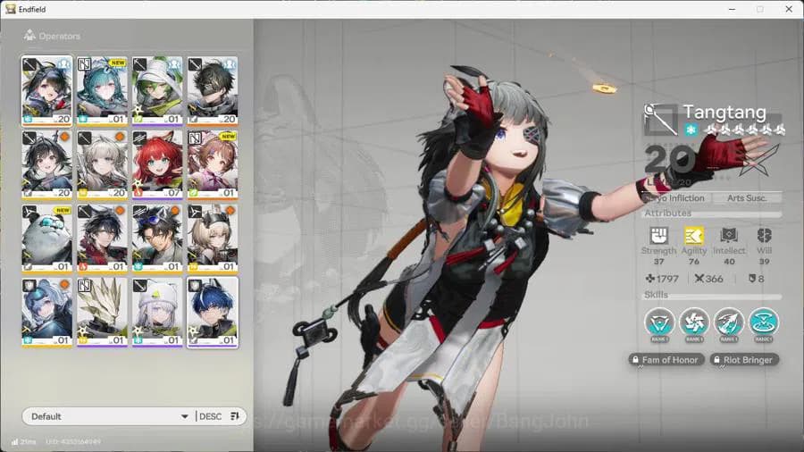 Arknights: Endfield Accounts ASIA | STARTER | Tangtang, Ardelia, WP 6s 2 check image 5