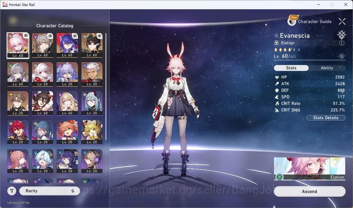 Honkai Star Rail Accounts ASIA | TL40 |Evanescia L60+Sign|Acheron L60|Dan He image 3
