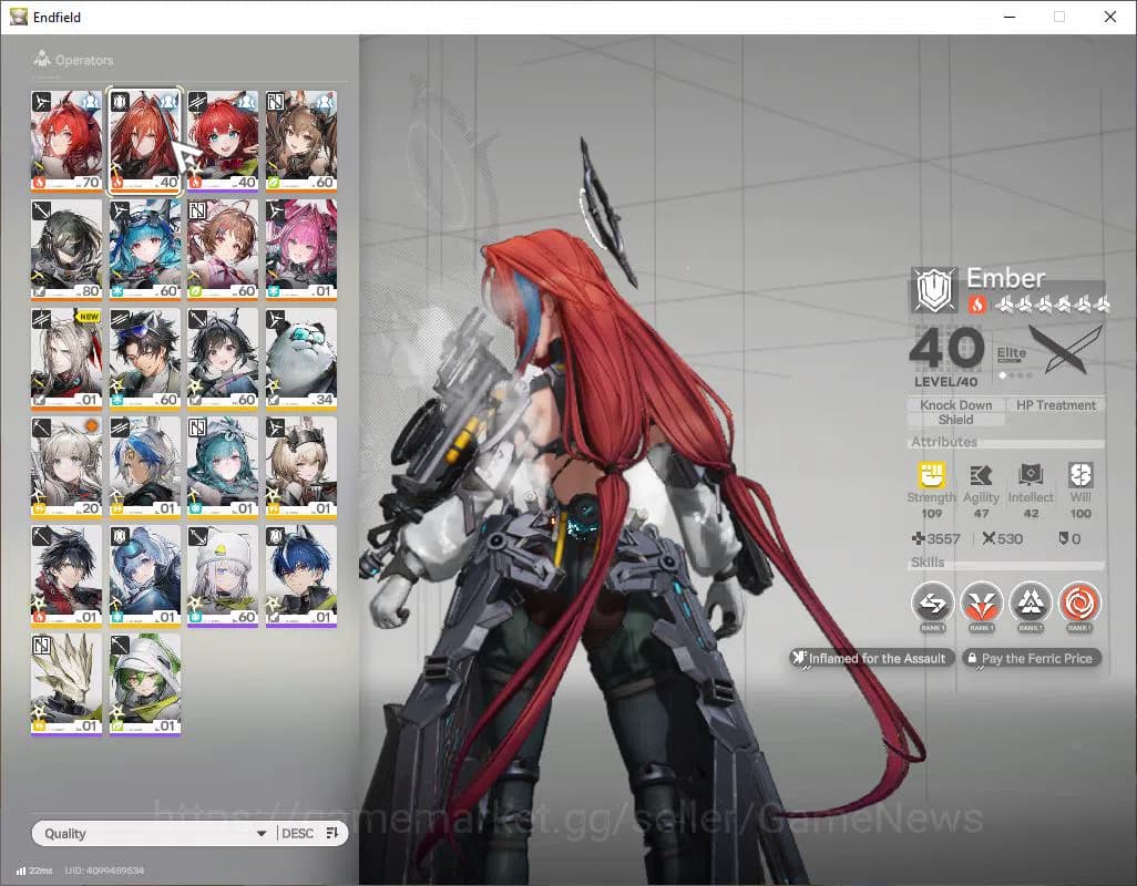 Arknights: Endfield Accounts ASIA|Lv 51|SSR 7(3Limit) [Laevatain,Gilberta,yvonn image 3