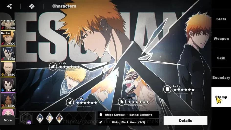 BLEACH: Soul Resonance Accounts NuverseSEA|LV 71|8 SSR [(AizenB5,UrahB2,Ichigo,Bya image 13