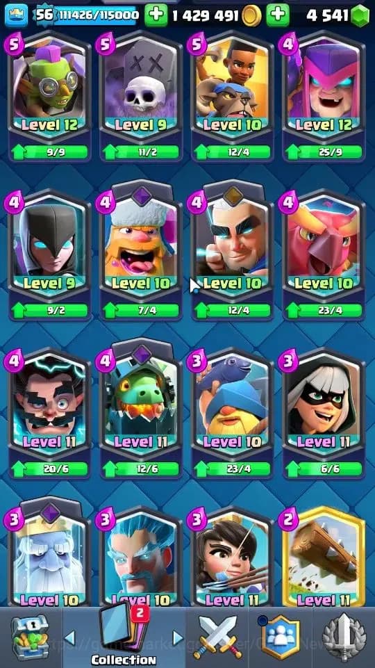 Clash Royale Accounts Lv56|KTL 15|Trophy 8172|Card 121|16 EVO,2 Hero,8 C image 16