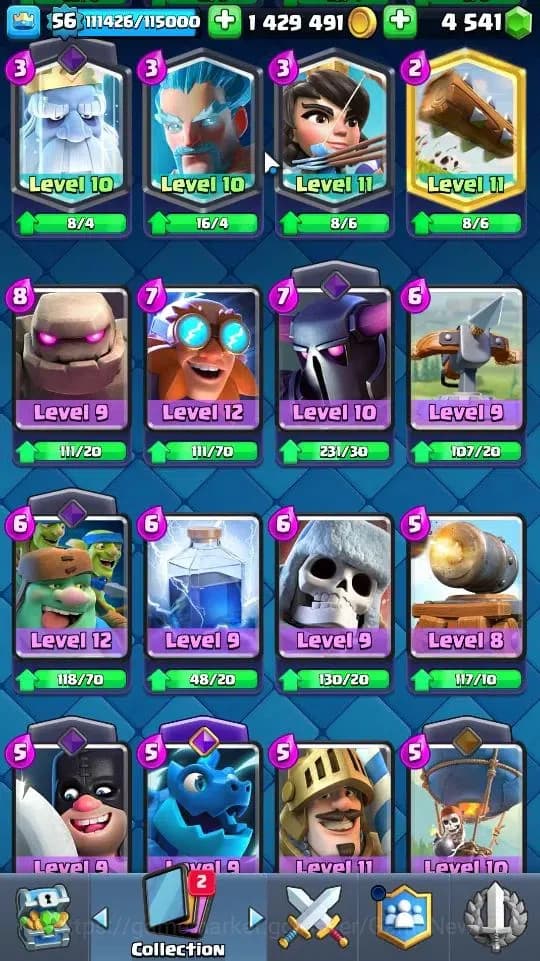 Clash Royale Accounts Lv56|KTL 15|Trophy 8172|Card 121|16 EVO,2 Hero,8 C image 17